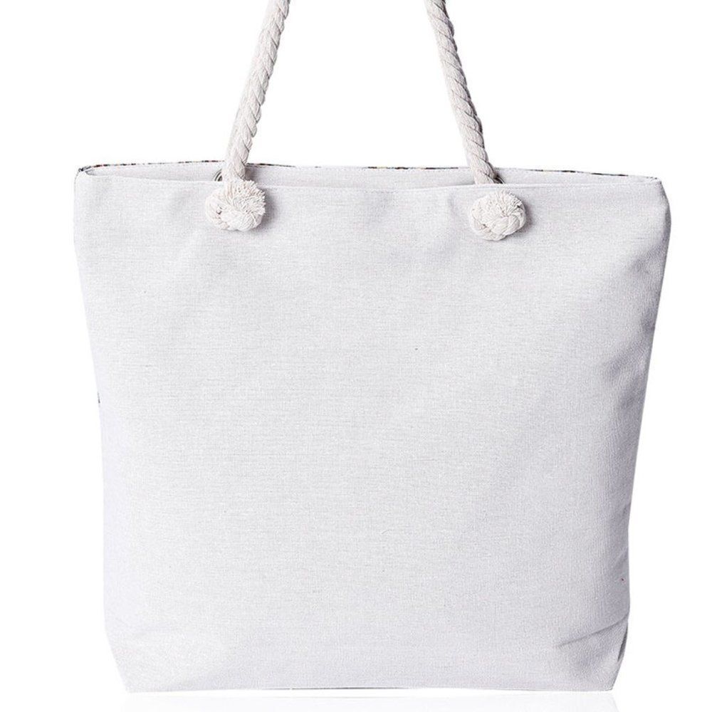 Flower Pattern Jute Tote Bag Maroon - Picture 4 of 6